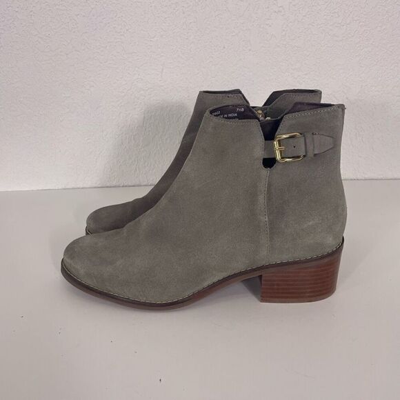 Cole Haan Grey Suede Ankle Booties - Picture 3 of 7